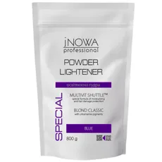 Пудра освітлювальна блакитна з антижовтим ефектом (6 levels), 800 г Blue BLOND CLASSIC Powder Lightener jNOWA Professional