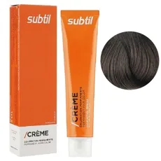 6/1 темний блондин попелястий Стійка крем-фарба для волосся, 60 мл CREME Permanent Hair Color Subtil