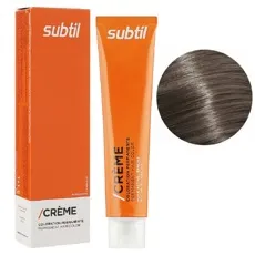 7/18 блондин попелясто-бежевий Стійка крем-фарба для волосся, 60 мл CREME Permanent Hair Color Subtil