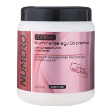 Маска, що надає волоссю блиску з цінними маслами, 1000 мл Illuminating Mask with Precious Oils Illuminating Numero BRELIL Professional