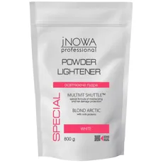 Пудра освітлювальна біла з протеїнами молока (6 levels), 800 г White BLOND ARCTIC with milk proteins Powder Lightener jNOWA Professional