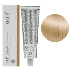10/31 Платиновий блондин золотисто-попелястий Фарба для тонування волосся без аміаку,  60 мл Demi-Permanent Color SЕМІ COLOR KEUNE