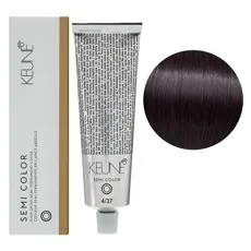 4/37 Середньо-коричневий золотисто-фіолетовий Фарба для тонування волосся без аміаку,  60 мл Demi-Permanent Color SЕМІ COLOR KEUNE