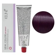 4/76 RI Середньо-коричневий фіолетово-мідний Фарба для тонування волосся без аміаку,  60 мл Demi-Permanent Color SЕМІ COLOR KEUNE