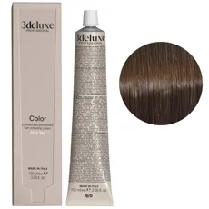 6/0 темний блондин натуральний Фарба перманентна для волосся, 100 мл Permanent Hair Color 3deluxe Professional