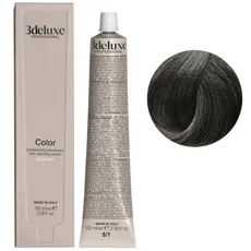 5/1 світло-коричневий попелястий Фарба перманентна для волосся, 100 мл Permanent Hair Color 3deluxe Professional