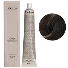 5/35 світло-коричневий шоколадний Фарба перманентна для волосся, 100 мл Permanent Hair Color 3deluxe Professional