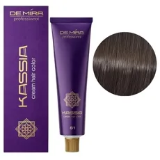 6/1 темний блондин,попелястий Крем-фарба перманентна, 90 мл Cream hair color KASSIA DEMIRA Professional