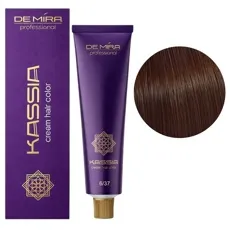 6/37 темний блондин золотисто-коричневий Крем-фарба перманентна, 90 мл Cream hair color KASSIA DEMIRA Professional
