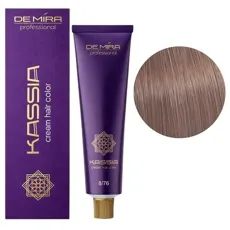 8/76 світлий блондин  коричнево-фіолетовий Крем-фарба перманентна, 90 мл Cream hair color KASSIA DEMIRA Professional