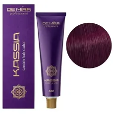 6/65 темний блондин фіолетово-червоний Крем-фарба перманентна, 90 мл Cream hair color KASSIA DEMIRA Professional