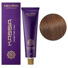 7/7 середній блондин коричневий Крем-фарба перманентна, 90 мл Cream hair color KASSIA DEMIRA Professional