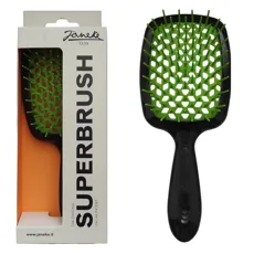 Щітка для волосся продувна ( колір: Чорний з зеленою серединкою ) BLACK GREEN Standart SUPERBRUSH Janeke 