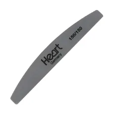 Пилка для нігтів 150/150 грит (темно-сіра) півмісяць PLATINUM PRO Half Heart