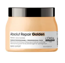 Маска Золотиста для інтенсивного відновлення пошкодженого волосся без обтяження, 500мл Golden Mask Absolut Repair Serie Expert L`Oreal Professionnel