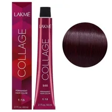 5/55 Світло-каштановий махагон яскравий Крем-фарба для волосся стійка, 60 мл Permanent Hair Color COLLAGE LAКME