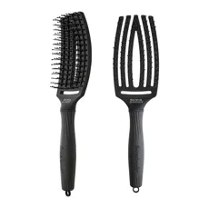 Щітка для волосся з нейлоновою щетиною FINGER BRUSH CARE ICONIC Double blister Колір: Black "M"  ID1733 Olivia Garden