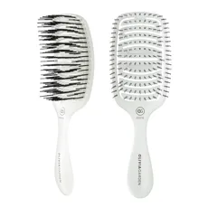 Щітка продувна для волосся ESSENTIAL CARE FLEX Fine Hair Memory Flex Bristles Ice White ID2078 Olivia Garden