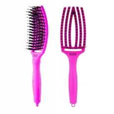 Щітка для волосся комбінована нейлон з щетиною FINGER BRUSH ICONIC BOAR&NYLON Колір: Neon Purple "M" ID1807 Olivia Garden 