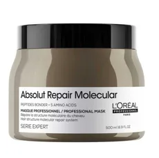 Маска концентрована змивна для молекулярного відновлення структури пошкодженого волосся, 500мл Mask Absolut Repair Molecular Serie Expert L`Oreal Professionnel
