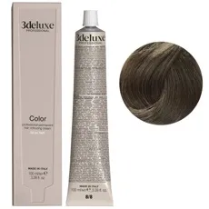 8/8 блондин світло-коричневий Фарба перманентна для волосся, 100 мл Permanent Hair Color 3deluxe Professional