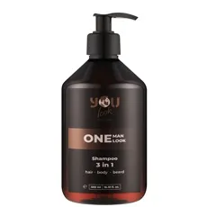 Шампунь 3 в 1 для волосся, тіла та бороди чоловіків, 500 мл Shampoo 3 in 1 ONE MAN LOOK You look Professional