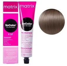 8SP  світлий блондин сріблястий перлинний  Крем-фарба для волосся, 90 мл SoColor Pre-Bonded MATRIX (оновлений дизайн)