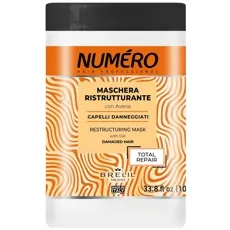 Крем-маска, що відновлює волосся з витяжкою вівса, 1000 мл Restructuring Mask with Oats Avena Numero BRELIL Professional