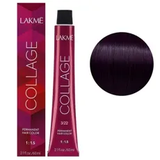 3/22 Темно-каштановий фіолетовий яскравий Крем-фарба для волосся стійка, 60 мл Permanent Hair Color COLLAGE LAКME