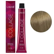 8/13 Світлий блондин попелясто-золотистий  Крем-фарба для волосся стійка, 60 мл Permanent Hair Color COLLAGE LAКME