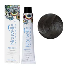 6/1 темно-попелястий русявий Стійка крем-фарба для волосся, 100 мл Permanent Hair Color Nouvelle