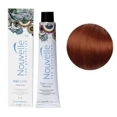 7/4 мідно-русявий Стійка крем-фарба для волосся, 100 мл Permanent Hair Color Nouvelle