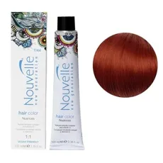 7/44 яскравий мідно-русявий Стійка крем-фарба для волосся, 100 мл Permanent Hair Color Nouvelle