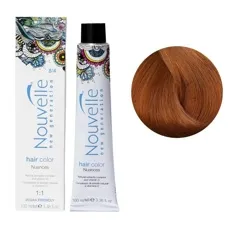 8/4 світлий мідно-русявий Стійка крем-фарба для волосся, 100 мл Permanent Hair Color Nouvelle