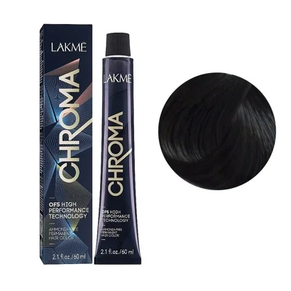 1/00 Крем-фарба для волосся перманентна без аміаку, 60мл Ammonia Free Permanent color CHROMA LAKME