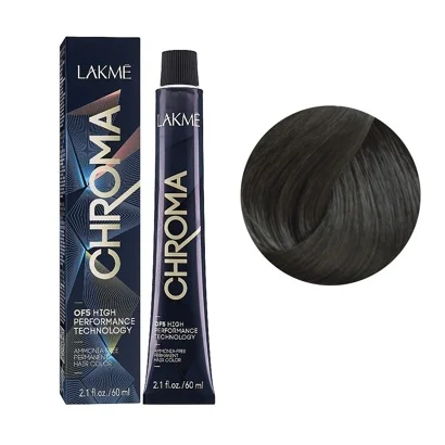 4/00 Крем-фарба для волосся перманентна без аміаку, 60мл Ammonia Free Permanent color CHROMA LAKME
