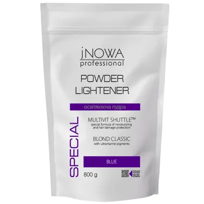 Пудра освітлювальна блакитна з антижовтим ефектом (6 levels), 800 г Blue BLOND CLASSIC&nbsp;Powder Lightener jNOWA Professional