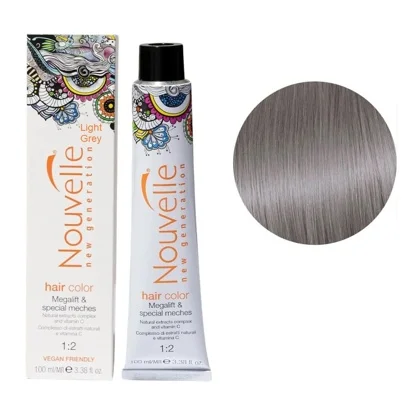Light Grey (Світло-попелястий) Стійка крем-фарба для волосся, 100 мл Permanent Hair Color Nouvelle