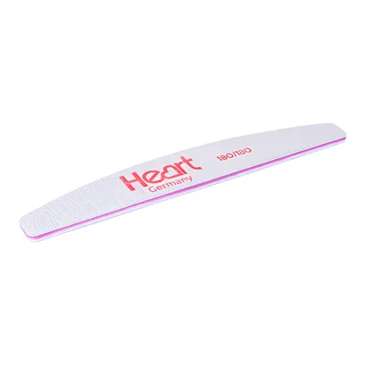 Пилка для нігтів 180/180 грит півмісяць Half Heart