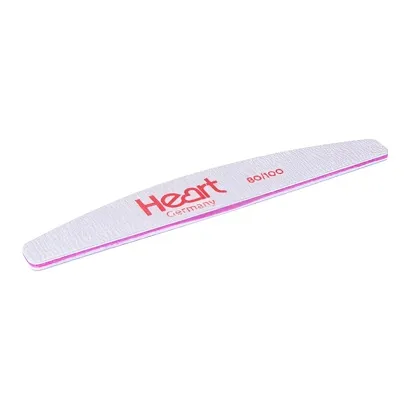 Пилка для нігтів 80/100 грит півмісяць Half Heart