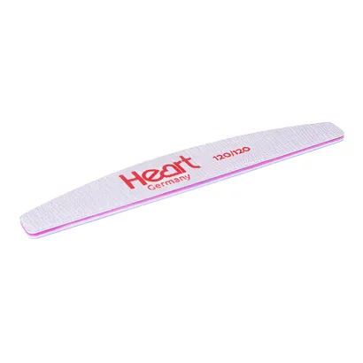 Пилка для нігтів 120/120 грит півмісяць Half Heart