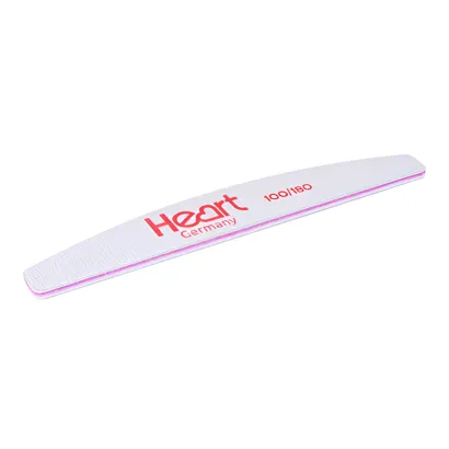 Пилка для нігтів 100/180 грит півмісяць Half Heart