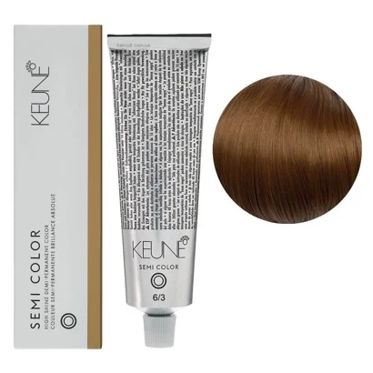 6/3 Темний блондин золотистий Фарба для тонування волосся без аміаку,  60 мл Demi-Permanent Color SЕМІ COLOR KEUNE