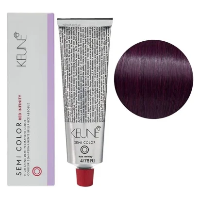 4/76 RI Середньо-коричневий фіолетово-мідний Фарба для тонування волосся без аміаку,  60 мл Demi-Permanent Color SЕМІ COLOR KEUNE