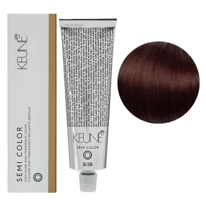 6/38 Темний блондин золотисто-мока Фарба для тонування волосся без аміаку,  60 мл Demi-Permanent Color SЕМІ COLOR KEUNE