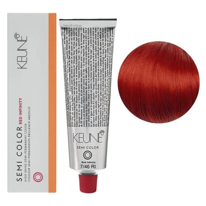7/46 RI Середній блондин мідно-червоний Фарба для тонування волосся без аміаку,  60 мл Demi-Permanent Color SЕМІ COLOR KEUNE
