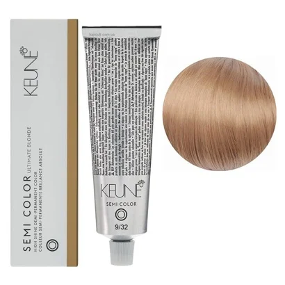9/32 Дуже світлий блондин золотисто-перламутровий Фарба для тонування волосся без аміаку,  60 мл Demi-Permanent Color SЕМІ COLOR KEUNE