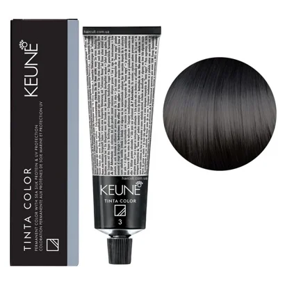3 Темно-коричневий натуральний Фарба перманентна для волосся,  60 мл Permanent Color TINTA COLOR KEUNE