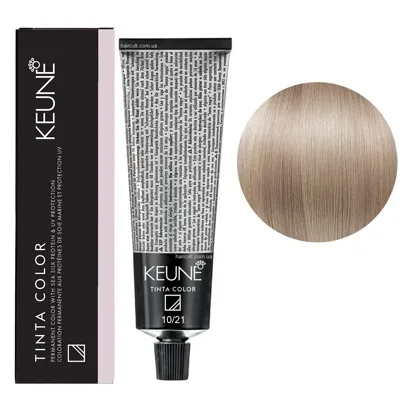 10/21 Платиновий блондин перламутрово-попелясто Фарба перманентна для волосся,  60 мл Permanent Color TINTA COLOR KEUNE 