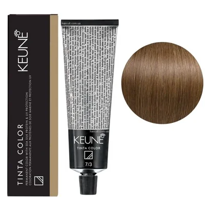 7/3 Середній блондин золотистий Фарба перманентна для волосся,  60 мл Permanent Color TINTA COLOR KEUNE
